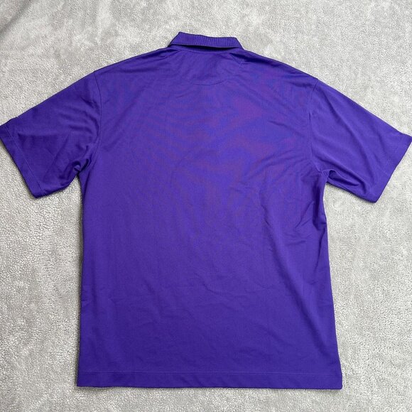 Nike Golf Men's Fit Dry Short Sleeve Polo Button Stretch Shirt Size L Purple - Picture 2 of 5
